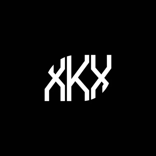 Xkx Дизайн Логотипу Літер Чорному Тлі Творчі Ініціали Xkx Мають — стоковий вектор