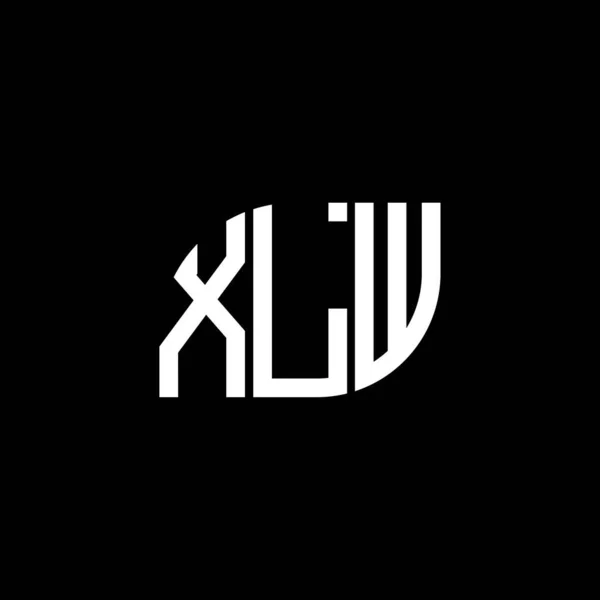 Siyah arkaplanda XLW harf logosu tasarımı. XLW yaratıcı harflerin baş harfleri logo kavramı. XLW harf tasarımı.