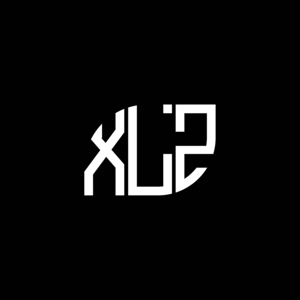 Xlz Letter Logo Design Black Background Xlz Creative Initials Letter — Stock Vector