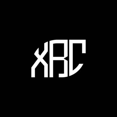 Siyah arkaplanda XRC harf logosu tasarımı. XRC yaratıcı harflerin baş harfleri logo kavramı. XRC harf tasarımı.