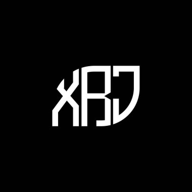 Siyah arka planda XRJ harf logosu tasarımı. XRJ yaratıcı harflerin baş harfleri logo kavramı. XRJ harf tasarımı.