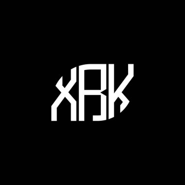 Siyah arka planda XRK harf logosu tasarımı. XRK yaratıcı harflerin baş harfleri logo kavramı. XRK harf tasarımı.