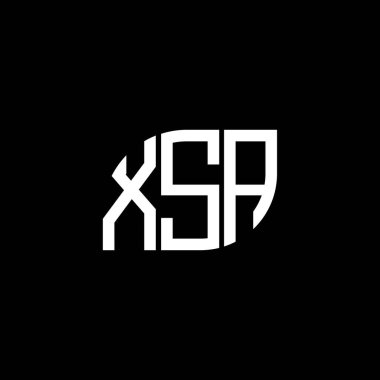 Siyah arka planda XSA harf logosu tasarımı. XSA yaratıcı harf logosu konsepti. XSA harf dizaynı. XSA harfi logo tasarımı siyah arkaplanda. XSA yaratıcı harf logosu konsepti. XSA harf dizaynı. XSA harf logosu dizaynı siyah sırt Grou üzerine