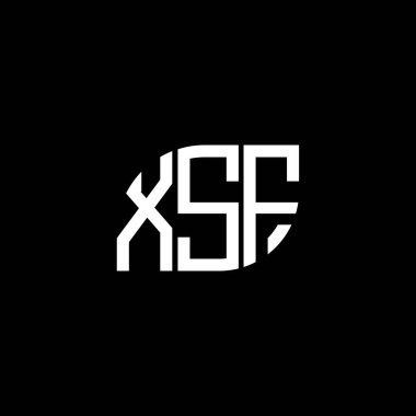 Siyah arkaplanda XSF harf logosu tasarımı. XSF yaratıcı harf logosu konsepti. XSF harf dizaynı. XSF harfi logo tasarımı siyah arkaplan üzerine. XSF yaratıcı harf logosu konsepti. XSF harf dizaynı. XSF harfi logo dizaynı siyah backgrou üzerine