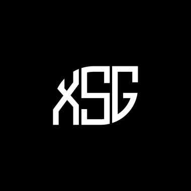 Siyah arkaplanda XSG harf logosu tasarımı. XSG yaratıcı harf logosu konsepti. XSG harf tasarımı.