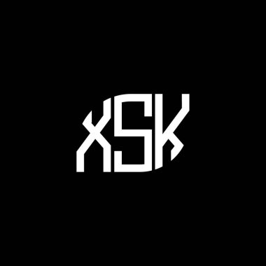 Siyah arkaplanda XSK harf logosu tasarımı. XSK yaratıcı harflerin baş harfleri logo kavramı. XSK harf dizaynı. XSK harfi logo tasarımı siyah arkaplan üzerine. XSK yaratıcı harflerin baş harfleri logo kavramı. XSK harf dizaynı. XSK harfi logo dizaynı siyah backgrou üzerine