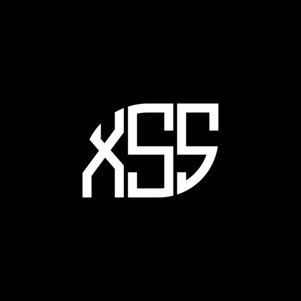 Xss Letter Logo Design Black Background Xss Creative Initials Letter — Stock Vector