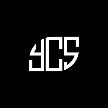 Siyah arka planda YCS harf logosu tasarımı. YCS yaratıcı harflerin baş harfleri logo kavramı. YCS harf tasarımı.