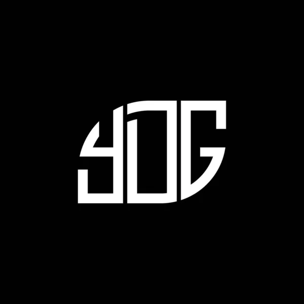Diseño Del Logotipo Letra Ydg Sobre Fondo Negro Ydg Iniciales — Vector de stock