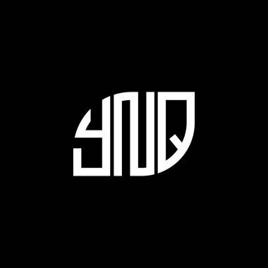 Siyah arka planda YNQ harfi logo tasarımı. YNQ yaratıcı harflerin baş harfleri logo kavramı. YNQ harf tasarımı.