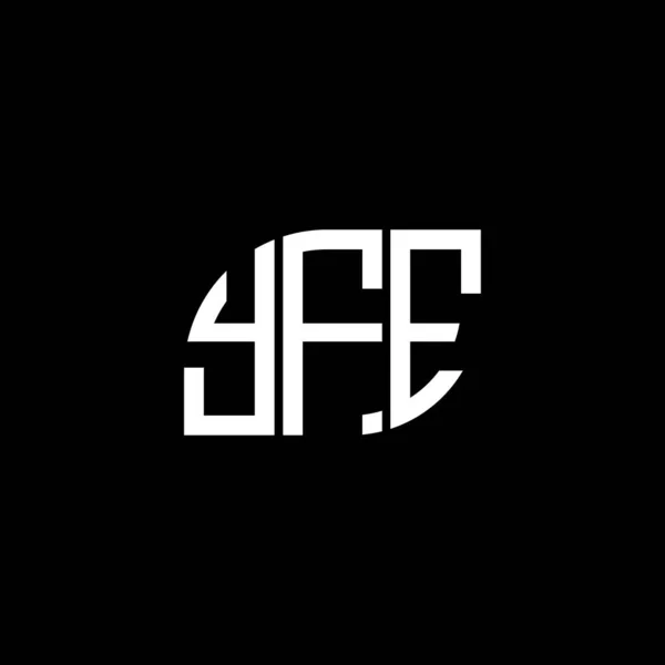 Yfe Brev Logotyp Design Svart Bakgrund Yfe Kreativa Initialer Brev — Stock vektor