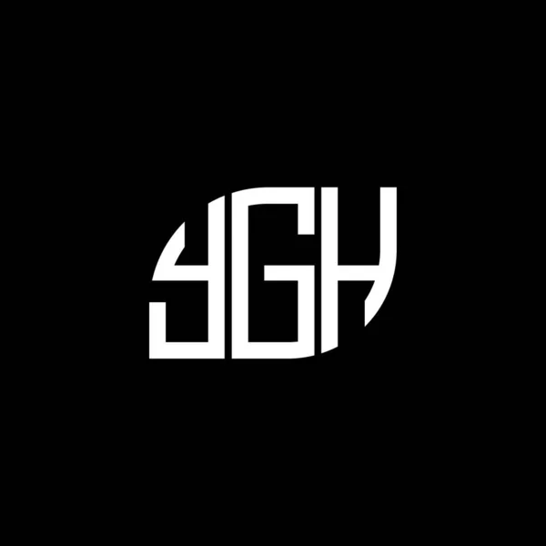 Siyah Arka Planda Ygh Harf Logosu Tasarımı Ygh Yaratıcı Harf — Stok Vektör