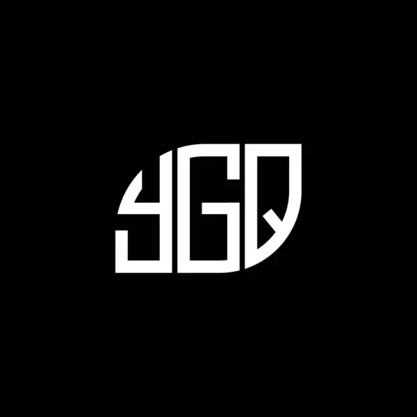 Diseño Del Logotipo Letra Ygq Sobre Fondo Negro Ygq Iniciales — Vector de stock