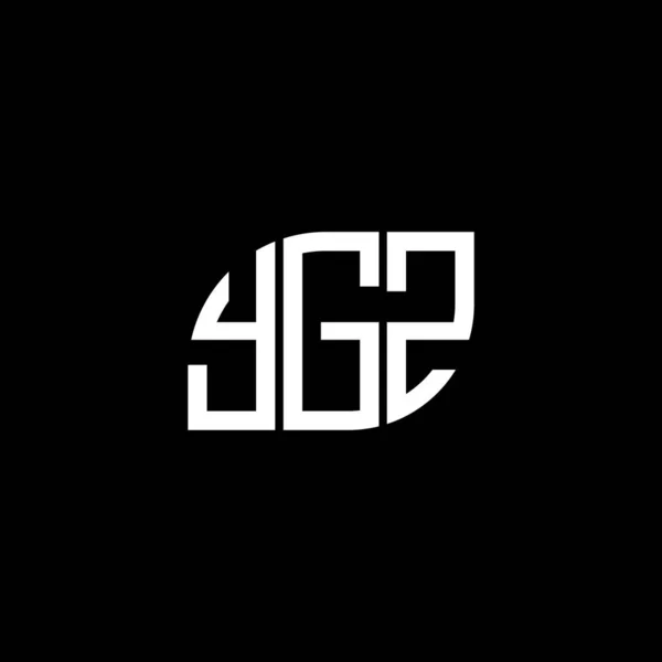 Ygz Bokstav Logotyp Design Svart Bakgrund Ygz Kreativa Initialer Brev — Stock vektor