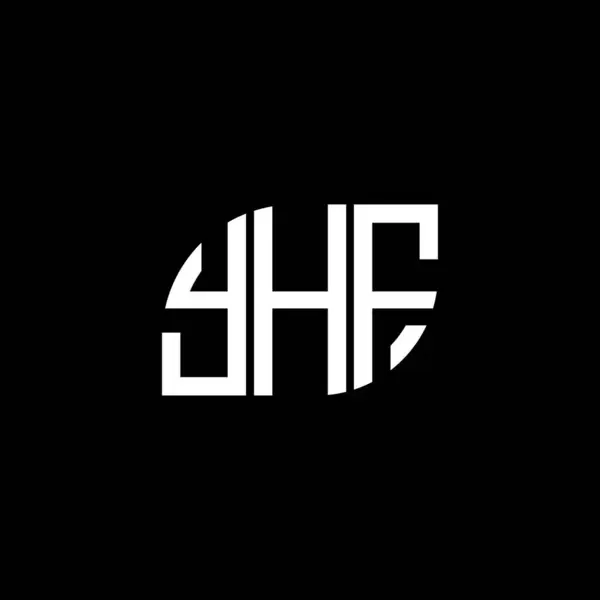 Diseño Del Logotipo Letra Yhf Sobre Fondo Negro Yhf Iniciales — Archivo Imágenes Vectoriales