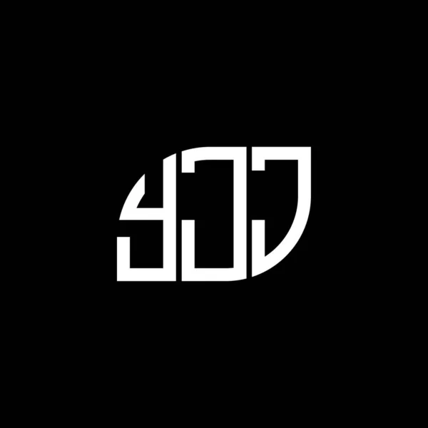 Yjj Letter Logo Ontwerp Zwarte Achtergrond Yjj Creatieve Initialen Letter — Stockvector
