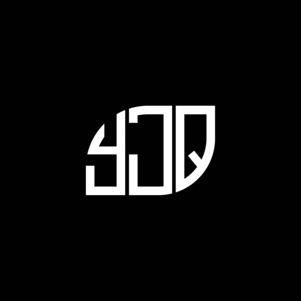 Yjq Letter Logo Ontwerp Zwarte Achtergrond Yjq Creatieve Initialen Letter — Stockvector