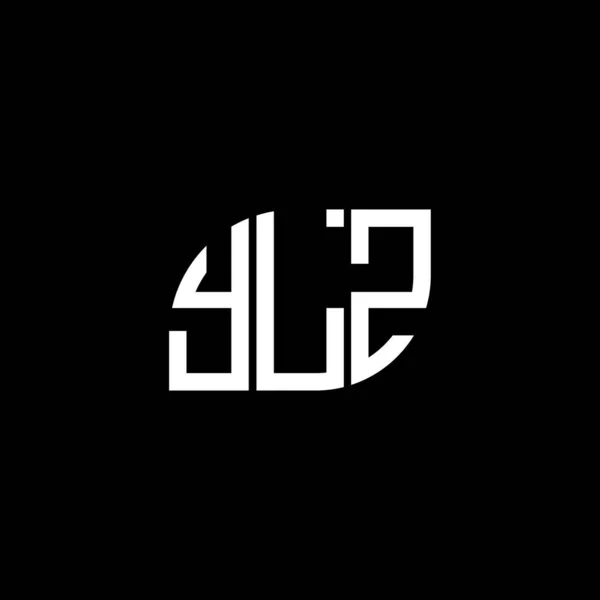 Ylz Bokstav Logotyp Design Svart Bakgrund Ylz Kreativa Initialer Brev — Stock vektor