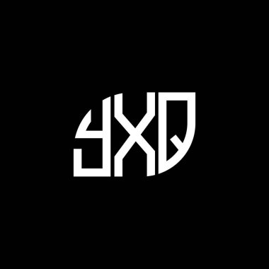 Siyah arka planda YXQ harfi logo tasarımı. YXQ yaratıcı harflerin baş harfleri logo kavramı. YXQ harf tasarımı.