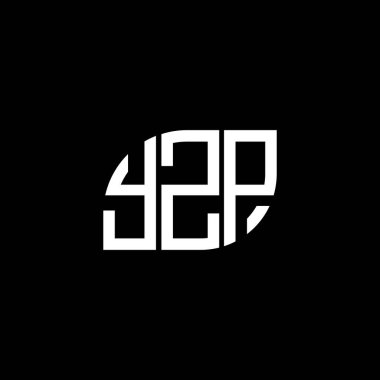 Siyah arkaplanda YZP harf logosu tasarımı. YZP yaratıcı harflerin baş harfleri logo kavramı. YZP harf tasarımı.