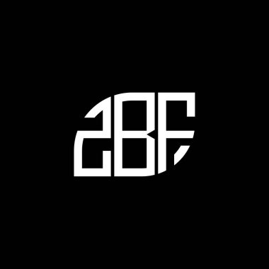 Siyah arkaplanda ZBF harf logosu tasarımı. ZBF yaratıcı harf logosu konsepti. ZBF harf tasarımı.