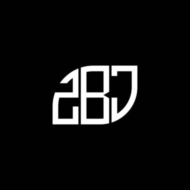 Siyah arka planda ZBJ harf logosu tasarımı. ZBJ yaratıcı harflerin baş harfleri logo kavramı. ZBJ harf tasarımı.