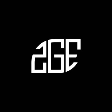 Siyah arka planda ZGE harfi logo tasarımı. ZGE yaratıcı harflerin baş harfleri logo kavramı. ZGE harf tasarımı.