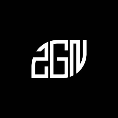 Siyah arka planda ZGN harf logosu tasarımı. ZGN yaratıcı harflerin baş harfleri logo kavramı. ZGN harf tasarımı.