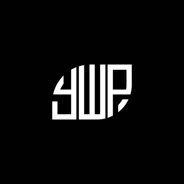 Diseño Del Logotipo Letra Ywp Sobre Fondo Negro Ywp Iniciales — Vector de stock
