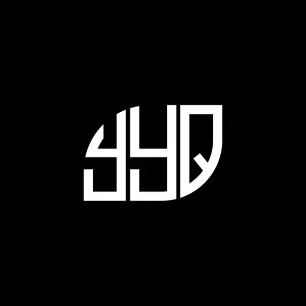 Yyq Schriftzug Logo Design Auf Schwarzem Hintergrund Yyq Kreative Initialen — Stockvektor
