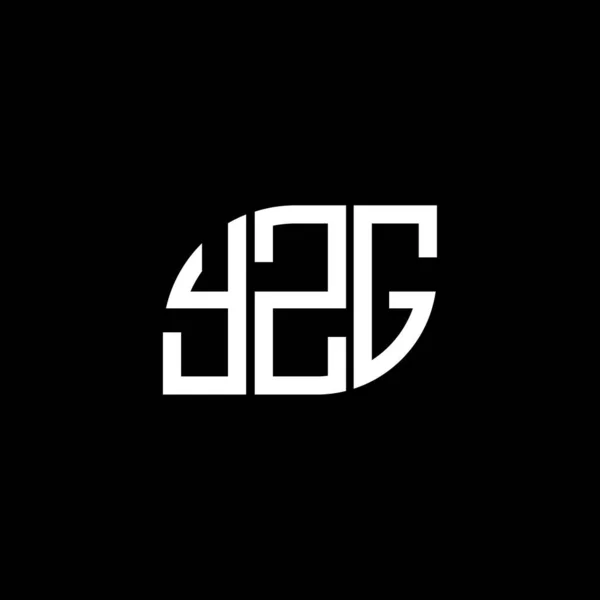 Yzg Bokstav Logotyp Design Svart Bakgrund Yzg Kreativa Initialer Brev — Stock vektor