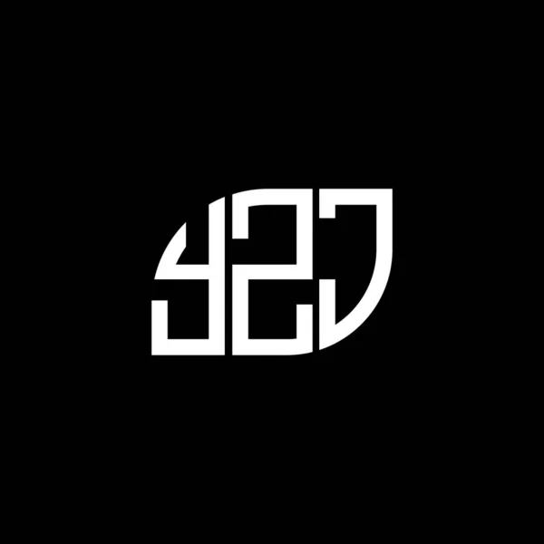 Yzj Bokstav Logotyp Design Svart Bakgrund Yzj Kreativa Initialer Brev — Stock vektor