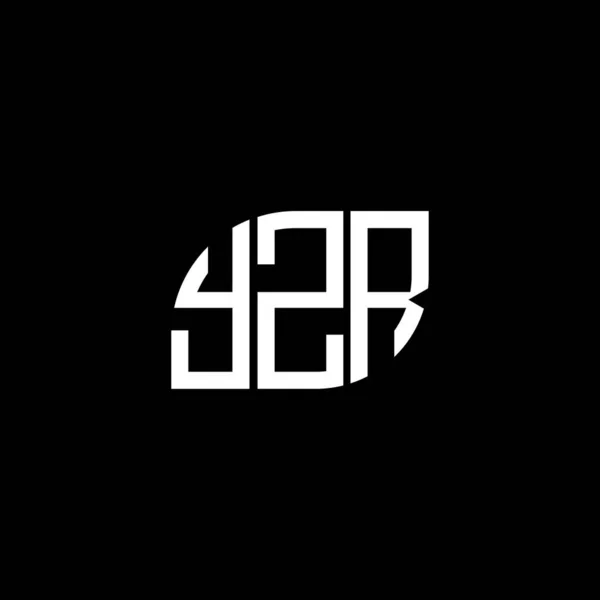 Projekt Logo Litery Yzr Czarnym Tle Inicjały Twórcze Yzr Koncepcja — Wektor stockowy