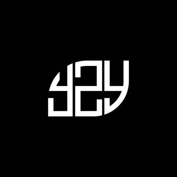 Projekt Logo Litery Yzy Czarnym Tle Yzy Twórcze Inicjały Koncepcja — Wektor stockowy