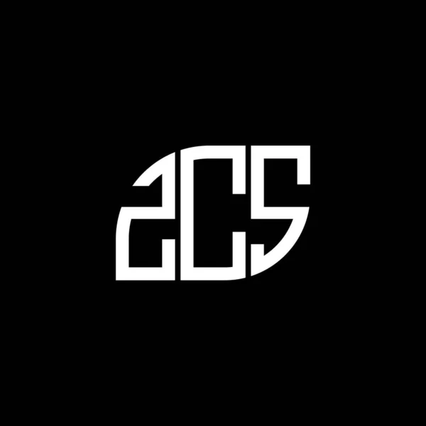 Zcs Lettre Logo Design Sur Fond Noir Zcs Initiales Créatives — Image vectorielle