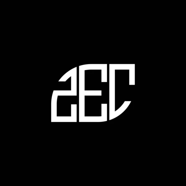 Zec Bokstav Logotyp Design Svart Bakgrund Zec Kreativa Initialer Brev — Stock vektor