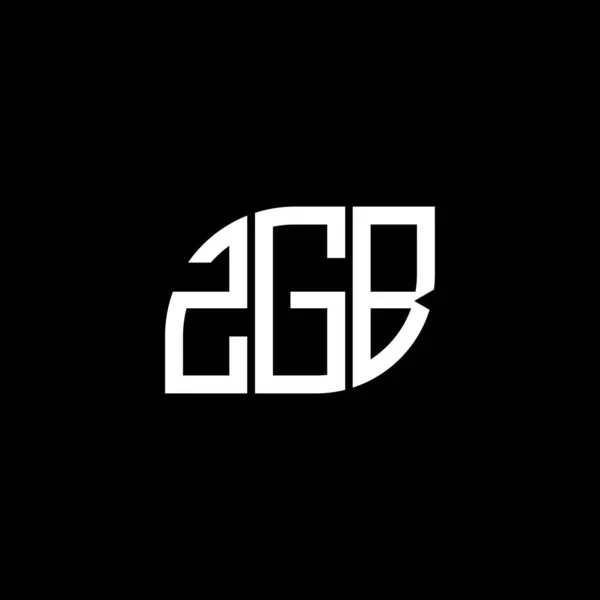 Zgb Letter Logo Design Auf Schwarzem Hintergrund Zgb Kreative Initialen — Stockvektor