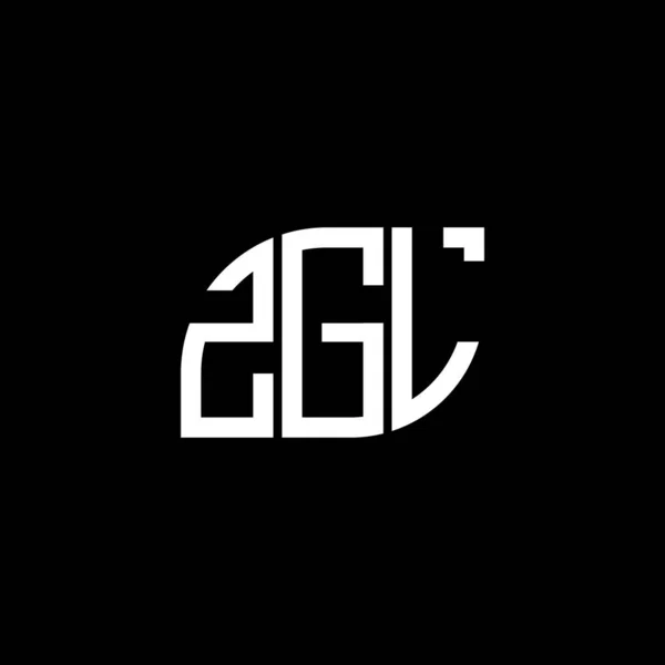 Zgl Letter Logo Design Auf Schwarzem Hintergrund Zgl Kreative Initialen — Stockvektor