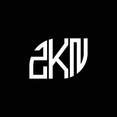 Siyah arkaplanda ZKN harf logosu tasarımı. ZKN yaratıcı harflerin baş harfleri logo kavramı. ZKN harf tasarımı.