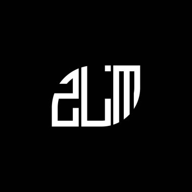 Siyah arkaplanda ZLM harf logosu tasarımı. ZLM yaratıcı harflerin baş harfleri logo kavramı. ZLM harf tasarımı.