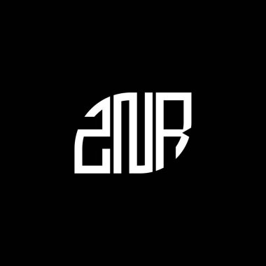 Siyah arka planda ZNR harf logosu tasarımı. ZNR yaratıcı harflerin baş harfleri logo kavramı. ZNR harf tasarımı.