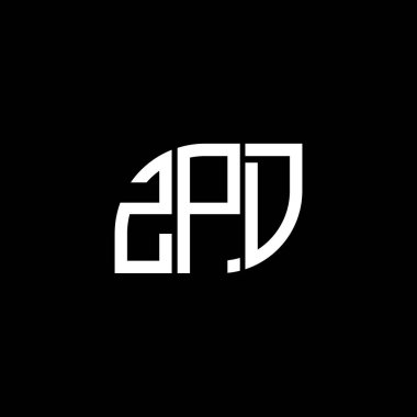 ZPD 'nin siyah arkaplan üzerine logo tasarımı. ZPD yaratıcı harflerin baş harfleri logo kavramı. ZPD mektup tasarımı.