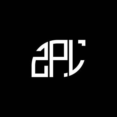 Siyah arkaplanda ZPL harf logosu tasarımı. ZPL yaratıcı harflerin baş harfleri logo kavramı. ZPL harf tasarımı.