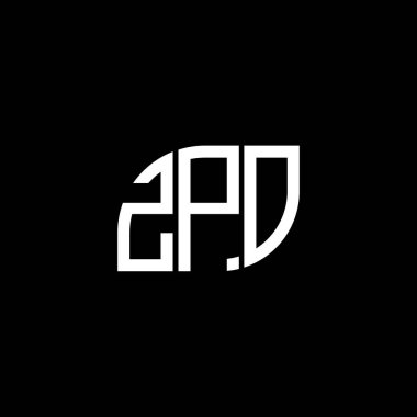 Siyah arka planda ZPO harfi logo tasarımı. ZPO yaratıcı harflerin baş harfleri logo kavramı. ZPO harf tasarımı.