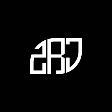 Siyah arka planda ZRJ harf logosu tasarımı. ZRJ yaratıcı harflerin baş harfleri logo kavramı. ZRJ harf tasarımı.