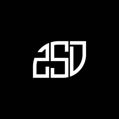Siyah arka planda ZSD harf logosu tasarımı. ZSD yaratıcı harflerin baş harfleri logo kavramı. ZSD harf tasarımı.