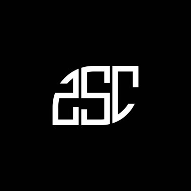 Siyah arkaplanda PrintZSC harf logosu tasarımı. ZSC yaratıcı harflerin baş harfleri logo kavramı. ZSC harf tasarımı.