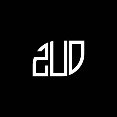 Siyah arka planda ZUO harfi logo tasarımı. Hayvanat bahçesi yaratıcı harflerin baş harfleri logo konsepti. ZUO harf tasarımı.