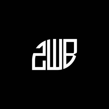 Siyah arka planda ZWB harfi logo tasarımı. ZWB yaratıcı harflerin baş harfleri logo kavramı. ZWB harf tasarımı.