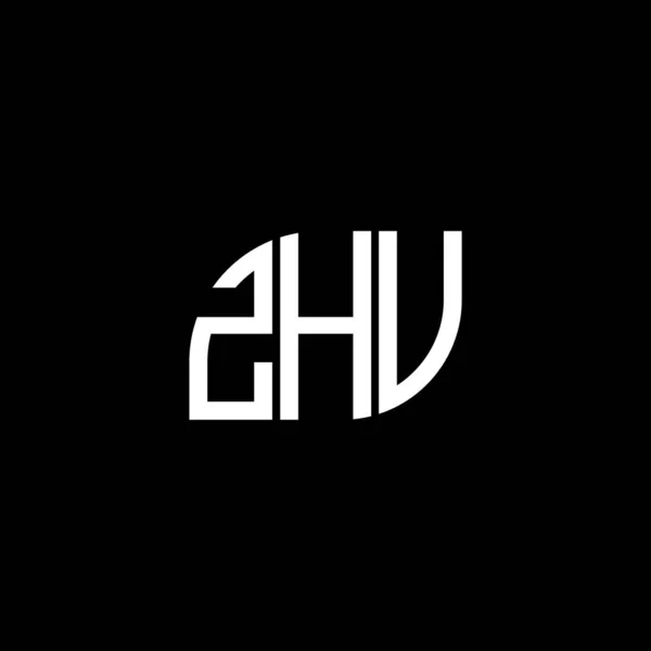 Σχεδιασμός Λογότυπου Γράμματος Zhv Μαύρο Φόντο Zhv Δημιουργική Αρχικά Γράμμα — Διανυσματικό Αρχείο
